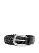 Golden Goose "Braided Houston" Washed Leather With Micro Studs Belt