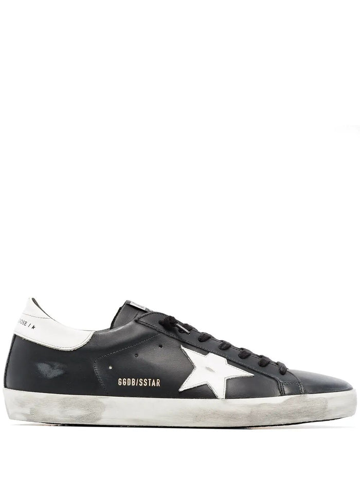 Golden Goose "Super Star" Leather Upper Shiny Leather Star And Heel