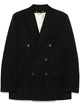 Golden Goose "Golden M`S" Double Breasted Blazer Light Dry Wool Gabardine Printed Message Inside Contrast Lining