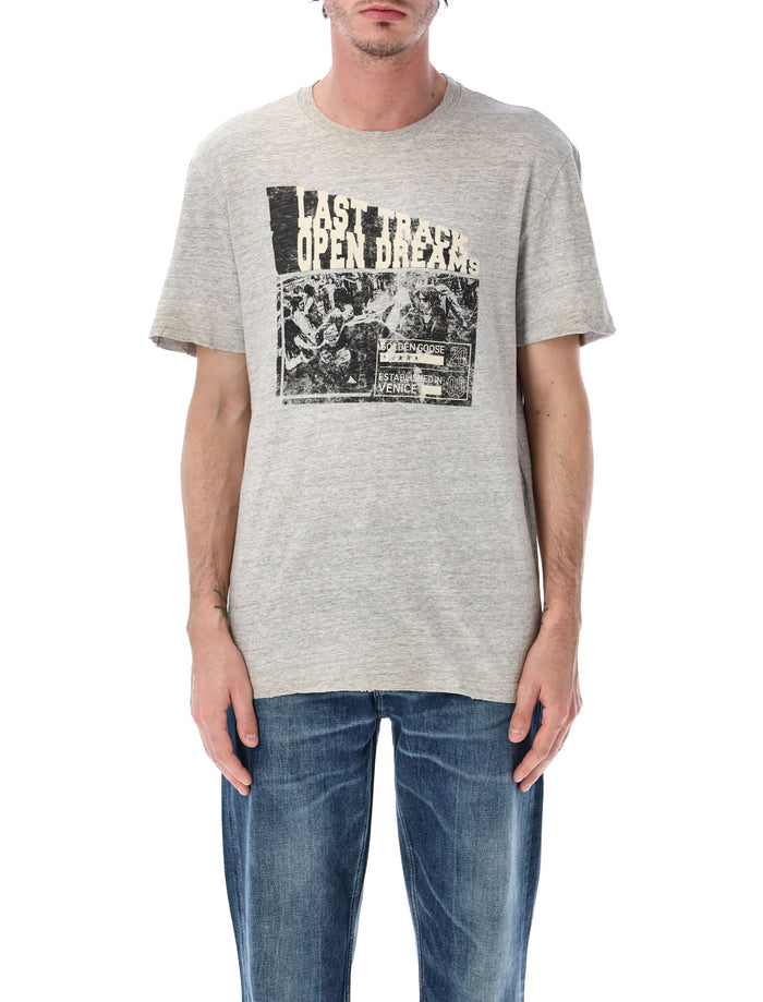 Golden Goose Golden Goose Distessed Cotton Printed T-Shirt