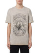 Golden Goose Grey Vintageeffect Tshirt With Print