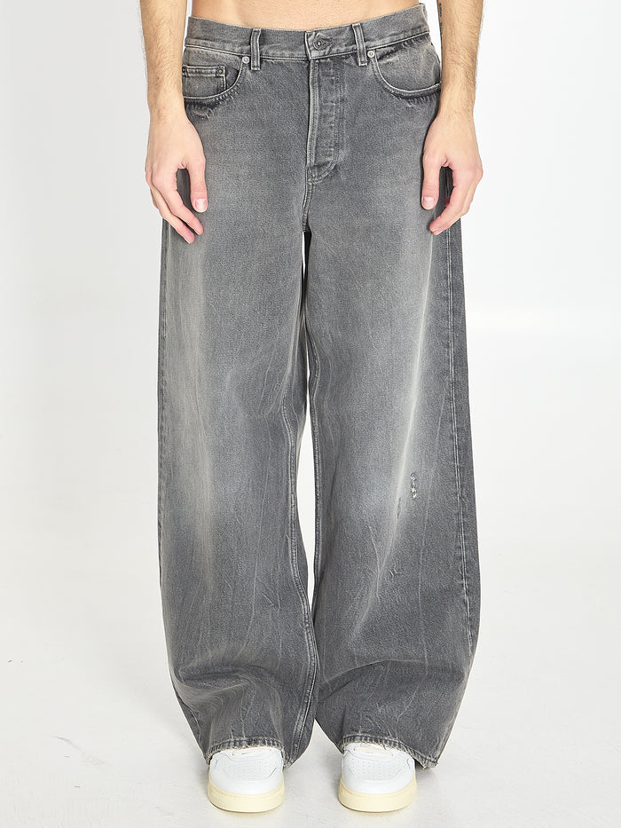 Golden Goose Wide Grey Washed Jeans