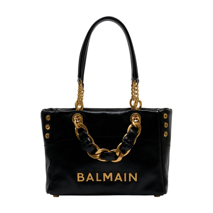 Balmain 1945 Small Shoulder Bag - - Leather - Black
