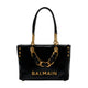 Balmain 1945 Small Shoulder Bag - - Leather - Black