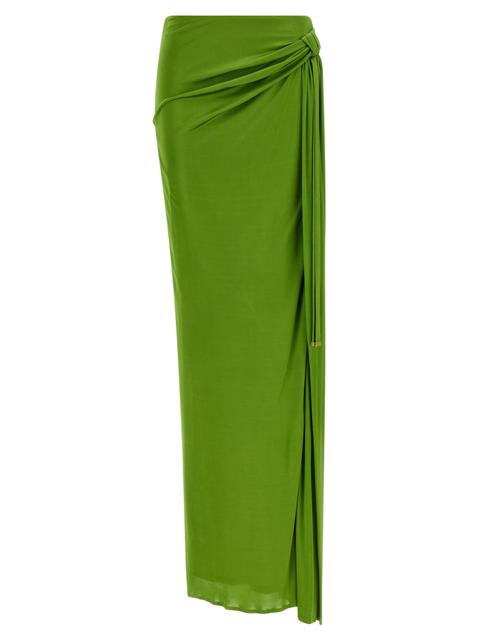 Elisabetta Franchi Shiny Viscose Skirt