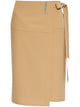 Marni Camel Midi Skirt With Bow On The Side