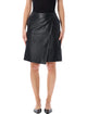 Loulou Lou Lou Gora Black Embossed Leather Skirt