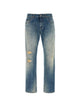 Dolce & Gabbana Blue Washedeffect Jeans With Logo Plaque