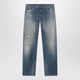 Dolce&Gabbana Blue Washed-Effect Jeans With Logo Plaque