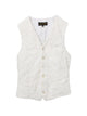 Comme Des Garçons Floral-Embroidered Vest