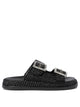 Alibi Raffia Black Sandals