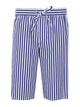 Dolce & Gabbana White And Blue Stirped Shorts