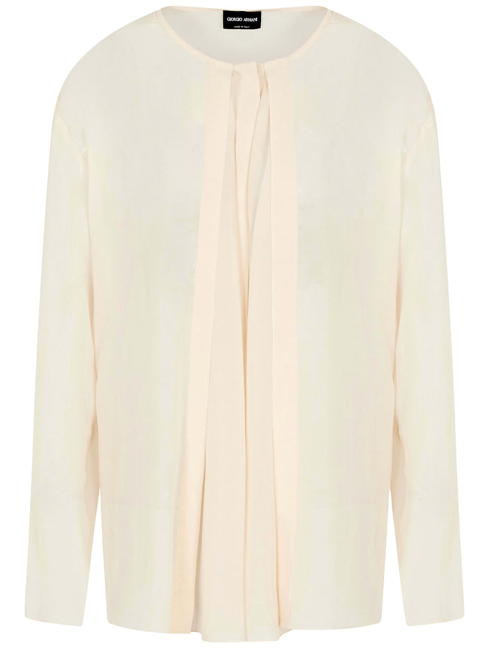 Giorgio Armani Nude Silk Georgette Shirt