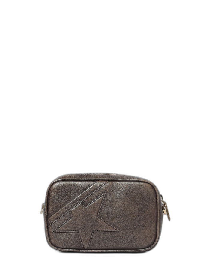 Golden Goose Mini Star Bag In Distressed Leather With Tone-On-Tone Star