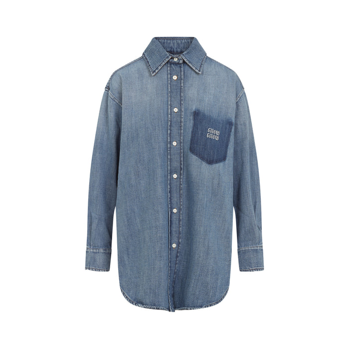 Miu Miu Logo Patch Shirt