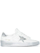Golden Goose White Metallic Distressed Sneakers