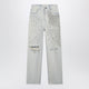 Golden Goose Light Blue Jeans With Cabochon Crystals