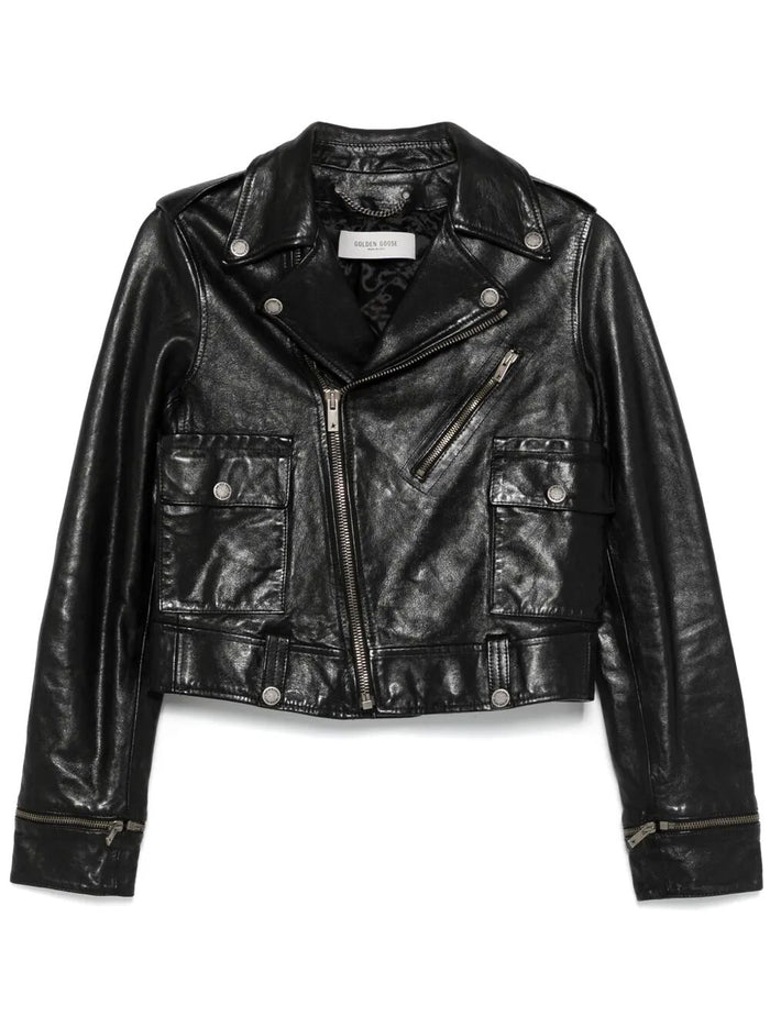 Golden Goose "Golden W`S Nevada" New Jacket Chiodo Nappa Waxed