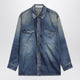 Golden Goose Blue Oversized Patty Shirt With Denim Print