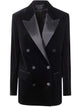 Golden Goose Black Velvet Jacket With Satin Lapels