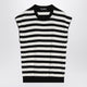 Dolce&Gabbana Sleeveless Kimono-Style Striped Sweater