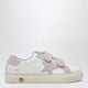 Golden Goose May School Sneakers In White/Pink