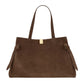 Yuzefi Brown Suede Knotted Tote Bag