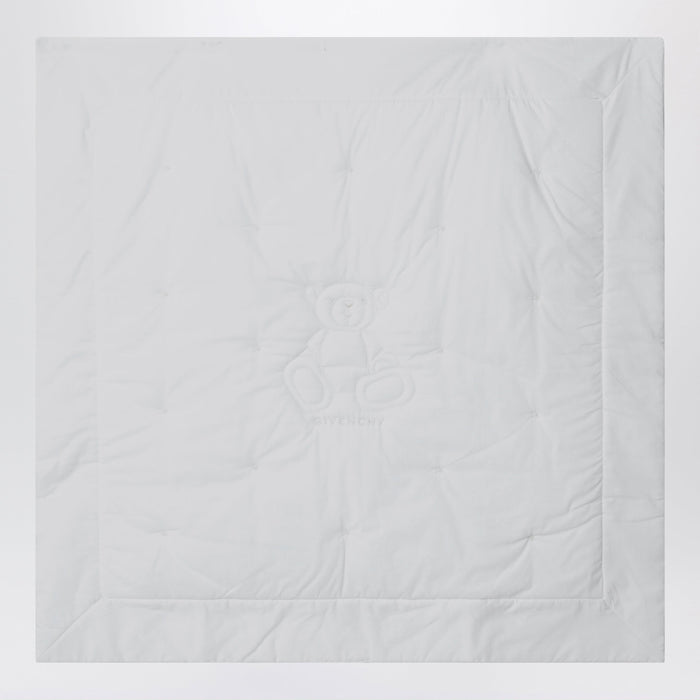 Givenchy White Blanket With Teddy Bear Embroidery