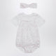 Givenchy White/Pink Cotton Romper With Headband