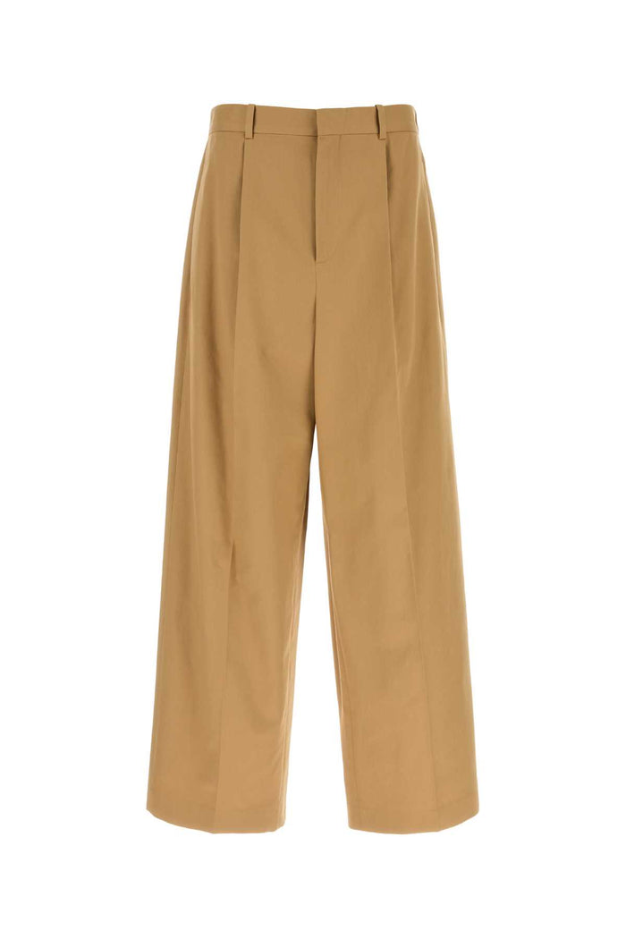 Loewe Camel Cotton Wide-Leg Pant