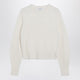 Max Mara Ivory Sweater In Stretch Cashmere Knit