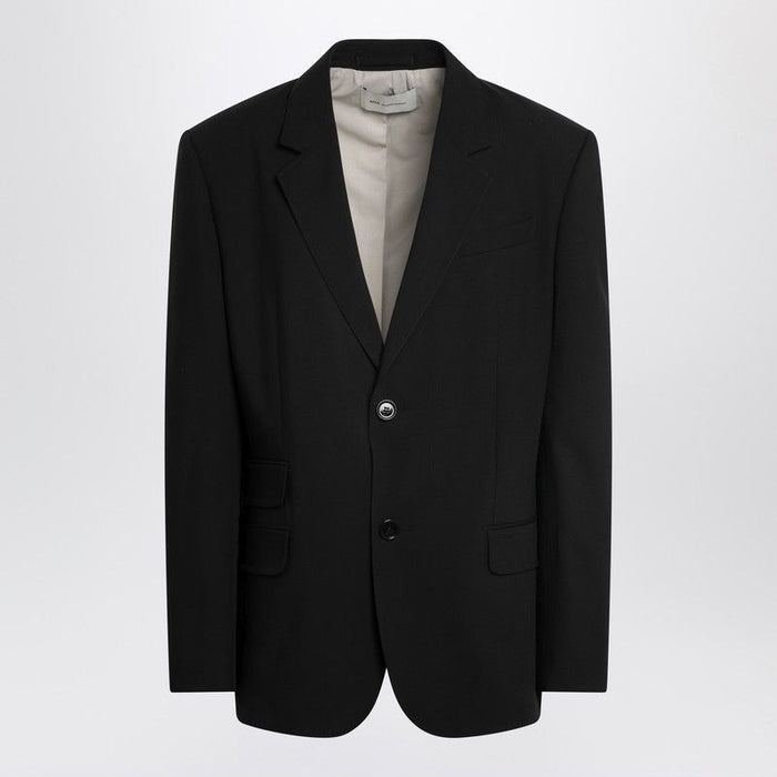 Ami Paris Black Singlebreasted Wool Jacket