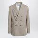 Ami Paris Beige Doublebreasted Virgin Wool Gabardine Jacket