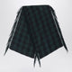 Destin British Green Check Wool And Cashmere Shawl