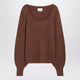 Loulou De Saison Brown Ribbed Cashmere Jumper