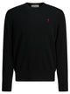 Ami Paris Black Wool Knitwear