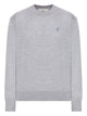 Ami Paris Ribbed Hem Sweater With Embroidered Logo