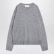 Ami Paris Gray Ami De Coeur Sweater In Wool And Silk