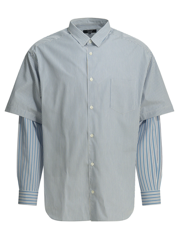 Comme Des Garçons Homme Plus Striped Casul Shirt