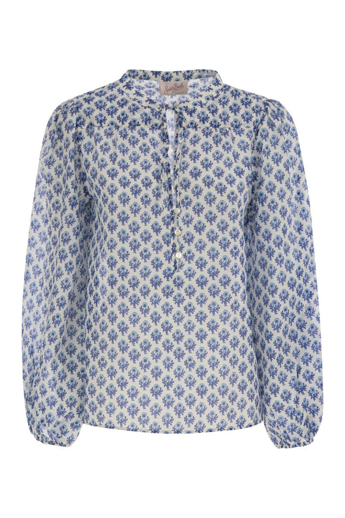 Mc2 Saint Barth Harper - Shirt With Mandarin Collar