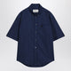 Ami Paris Ink Blue Boxy Ami De Coeur Shirt