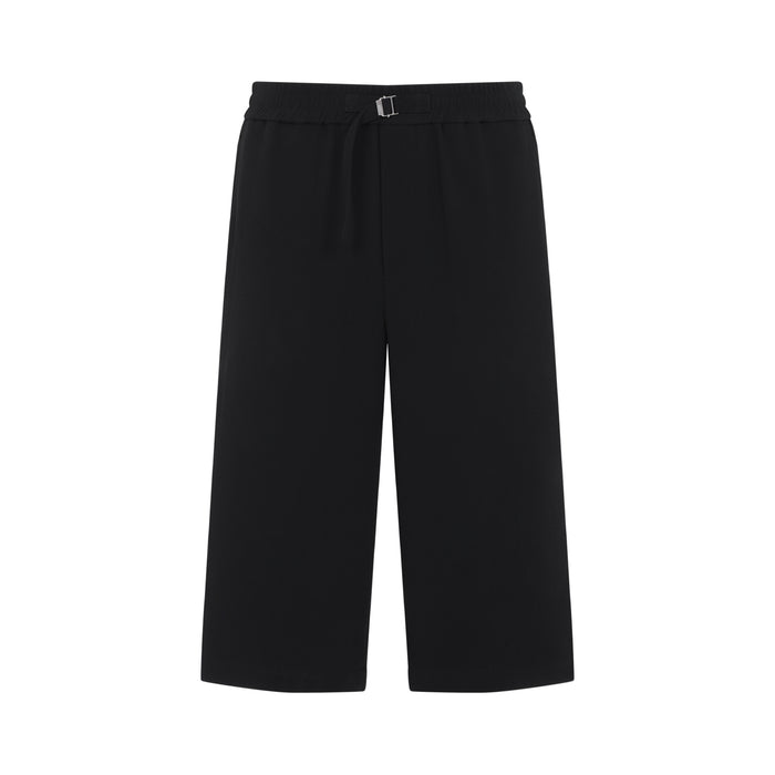 Ami Paris Black Cotton Bermuda Shorts