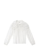 Isabel Marant Etoile White Christa Blouse With Shoulder Ruffles
