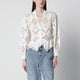 Isabel Marant Nina Cotton And Linen Blouse In White