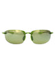 Maui Jim Shiny Transparent Light Green Nylon Sunglasses