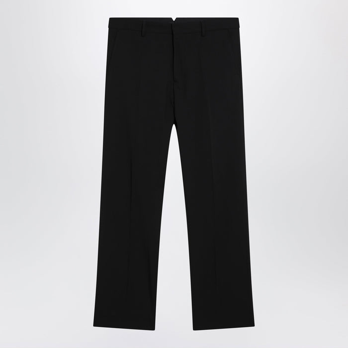 Ami Paris Black Trousers In Wool Gabardine