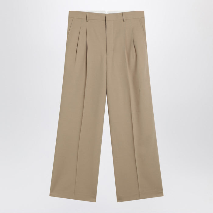 Ami Paris Beige Wool Trousers