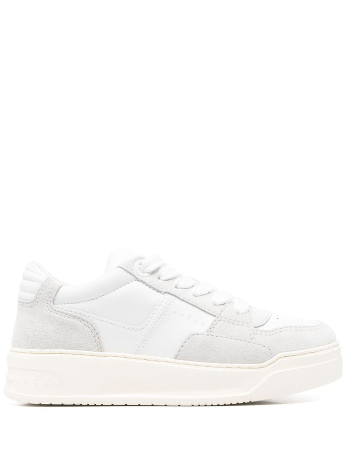 Hogan Chamallow Nappa And Suede Sneakers