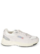Autry Hyperway Sneakers In White And Silver Mesh And Suede