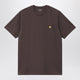 Carhartt Wip S/S Chase Tshirt In Mud Color In Cotton